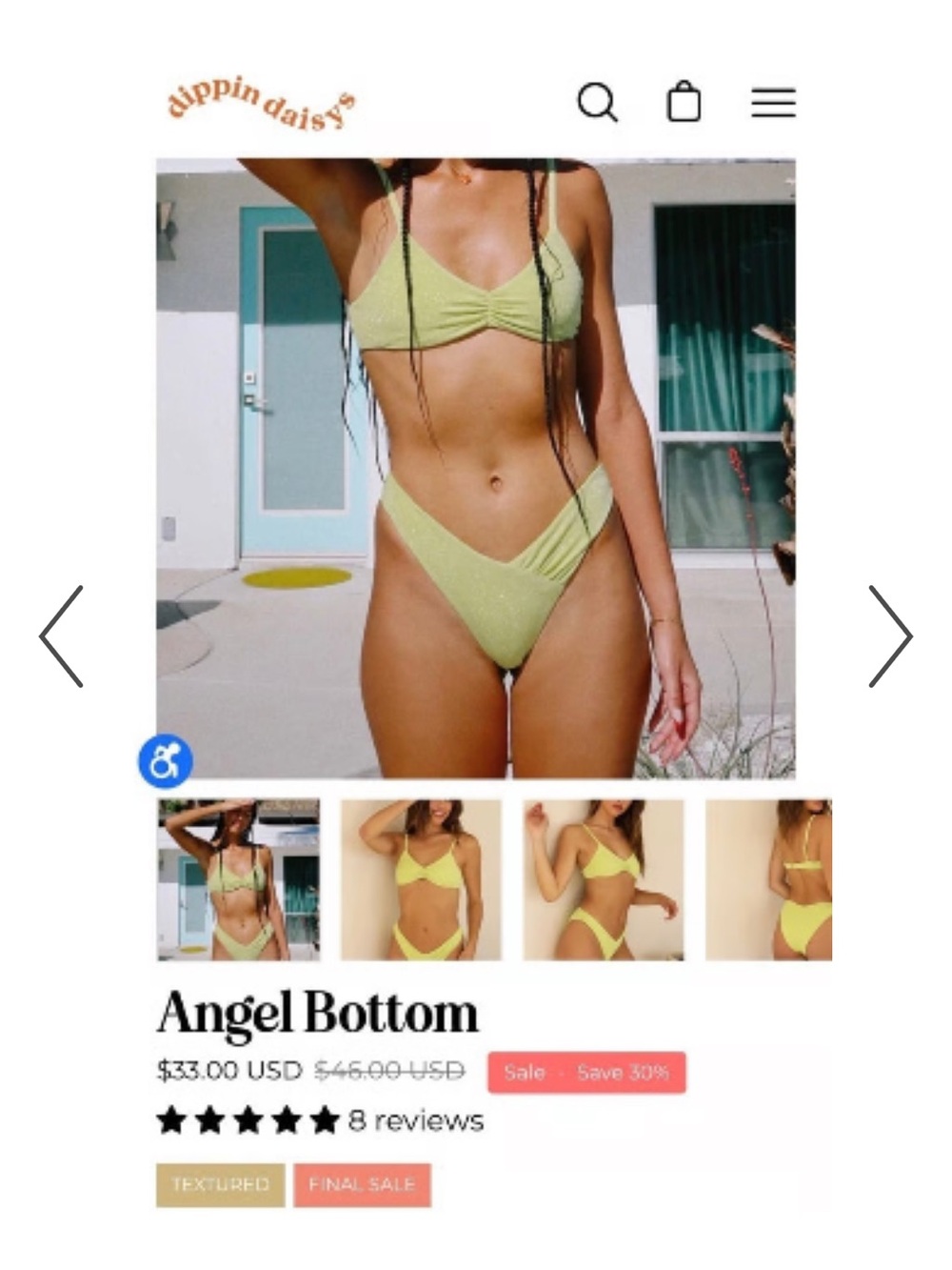 Dippin' Daisy's Lime Green Bikini Bottoms